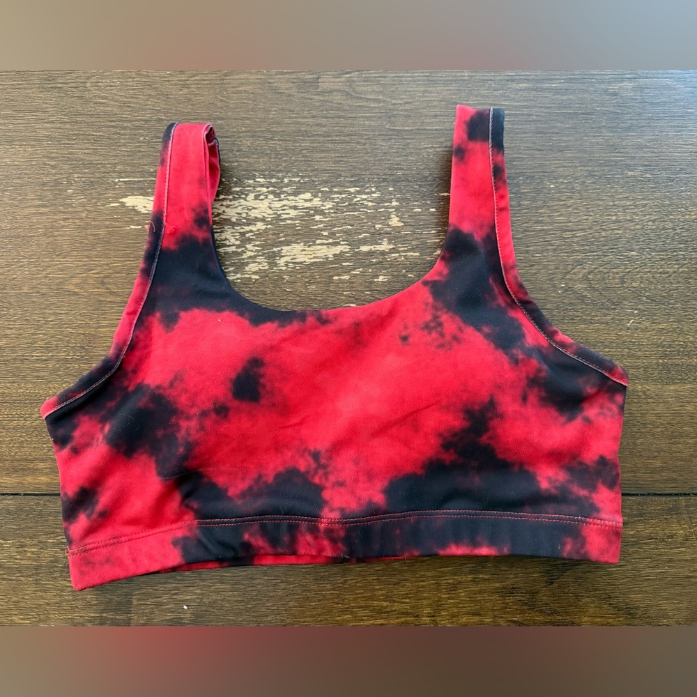 BOGO Catherine Malandrino Sports Bra, Red & Black Size Large